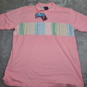 Vintage Def Jam University Y2K Polo Shirt Mens 2XL Pink Short Sleeve Hip Hop NWT
